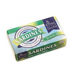 Sardines In Olive Oil Skinless & Boneless 125gr KING OF THE OCEAN