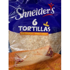 Tortillas WHOLE WHEAT 22cm (6pcs) 360gr SHNEIDERS