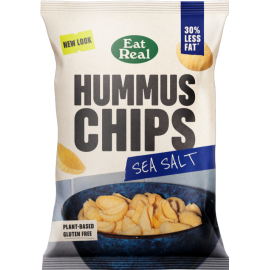 EAT REAL HUMUS CHIPS SEA SALT 110gr GF