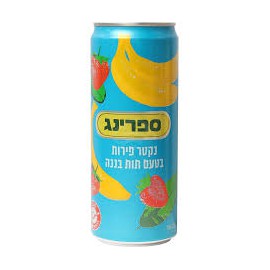 Soft drink straw banana 330ml SPRING